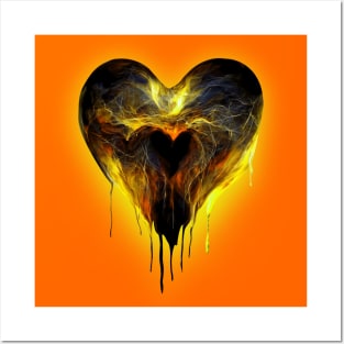 Burning Heart Posters and Art